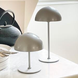 Dyberg Larsen LED-akumulatorska namizna svetilka Along, srebrna, komplet 2 kosov, zatemnjen, Kovinska, Dnevna soba / jedilnica, Kovina, Skandinavski