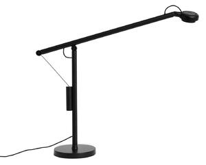 HAY LED-namizna svetilka Fifty-Fifty, črna, 45 cm, z možnostjo zatemnitve, zatemnjen, Črna, Študija / pisarna, Aluminij, Dizajn