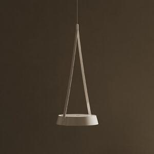 Sigor LED obesna svetilka Mahina, bela, Ø 17 cm, kovina, CCT, zatemnjen, Bela, Dnevna soba / jedilnica, Aluminij, Sodobni