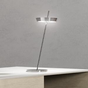 Sigor LED namizna svetilka Mahina, krom barva, višina 36 cm, kovina CCT, zatemnjen, Kovinska, Dnevna soba / jedilnica, Aluminij, Sodobni