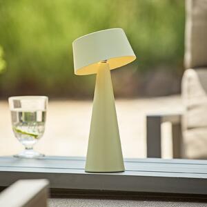 Sigor LED namizna svetilka Solino, zelena, solarna/USB, 26 cm, IP44, zatemnjen, Zelena, Dnevna soba / jedilnica, Aluminij, Sodobni
