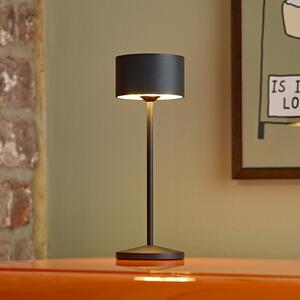 Sigor LED namizna svetilka Veluna, črna, višina 25 cm IP44 dim CCT, zatemnjen, Črna, Dnevna soba / jedilnica, Aluminij, Sodobni