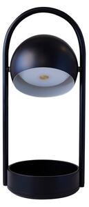 FRANDSEN LED namizna svetilka Ball Portable, črna, jeklo, zatemnjen, Črna, Dnevna soba / jedilnica, Kovina, Dizajn
