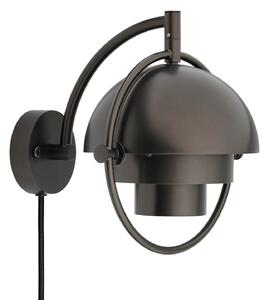 GUBI Gubi stenska svetilka Multi-Lite, črna-medenina, kovina, zatemnjen, Črna, Dnevna soba / jedilnica, Medenina, Dizajn