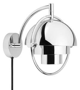 GUBI Gubi stenska svetilka Multi-Lite, krom, kovina, G9, zatemnjen, Siva, Dnevna soba / jedilnica, Medenina, Dizajn