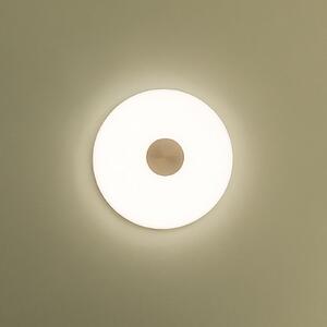 Northern LED stenska svetilka Glint, Ø 36 cm, steklo, opalno bela, zatemnjen, Bela, Dnevna soba / jedilnica, Steklo, Dizajn