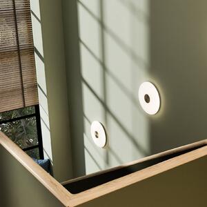 Northern LED stenska svetilka Glint, Ø 25 cm, steklo, opalno bela, zatemnjen, Bela, Dnevna soba / jedilnica, Steklo, Dizajn