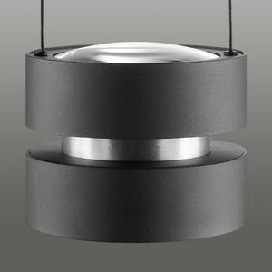 Brilliant LED obesna svetilka Glow-Sphere, Ø 18 cm, črna, kovina, zatemnjen, Črna, Dnevna soba / jedilnica, Aluminij, Sodobni