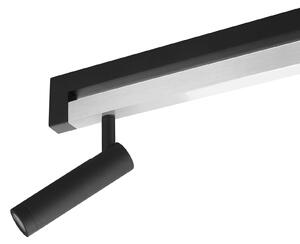 Brilliant LED stropni reflektor Pulse, črn, 100 cm, kovina, zatemnjen, Črna, Dnevna soba / jedilnica, Kovina, Sodobni