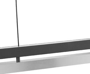 Brilliant LED viseča svetilka Pulse, dolžina 120 cm, črna, kovina, zatemnjen, Črna, Dnevna soba / jedilnica, Kovina, Sodobni