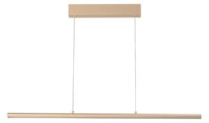 FISCHER & HONSEL LED obesna svetilka Borena, peščena barva, dolžina 113 cm, kovina, zatemnjen, Bež, Dnevna soba / jedilnica, Kovina