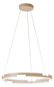 FISCHER & HONSEL LED obesna svetilka Circly, peščena, Ø 60 cm, kovina, CCT, zatemnjen, Bež, Dnevna soba / jedilnica, Kovina, Sodobni