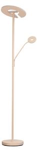 FISCHER & HONSEL LED stoječa svetilka Dent, peščena, 180 cm, kovina, CCT 2-flg., zatemnjen, Bež, Dnevna soba / jedilnica, Kovina, Sodobni, Svetilka za branje