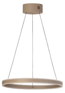 FISCHER & HONSEL LED obesna svetilka Silvio, Ø 60 cm, siva, kovina, CCT, zatemnjen, Bež, Dnevna soba / jedilnica, Kovina, Sodobni