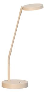 FISCHER & HONSEL LED namizna svetilka Sorento, višina 48 cm, peščena barva, kovina, CCT, zatemnjen, Bež, Dnevna soba / jedilnica, Kovina, Sodobni