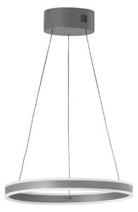 FISCHER & HONSEL LED obesna svetilka Silvio, Ø 50 cm, pesek siva, kovina, CCT,, zatemnjen, Siva, Dnevna soba / jedilnica, Kovina, Sodobni
