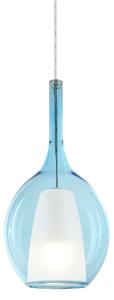 IDEAL LUX Ideal Lux obesna svetilka Kalique 2, modra, Ø 18 cm, plastika, zatemnjen, Modra, Dnevna soba / jedilnica, Plastika, Sodobni