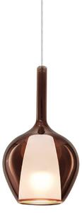 IDEAL LUX Ideal Lux obesna svetilka Kalique 1, bakrena, Ø 18 cm, zatemnjen, Bakrena, Dnevna soba / jedilnica, Plastika, Sodobni