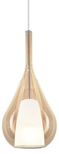 IDEAL LUX Ideal Lux obesna svetilka Kalique 3, jantarne barve, Ø 18 cm, zatemnjen, Bež, Dnevna soba / jedilnica, Plastika, Sodobni