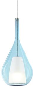 IDEAL LUX Ideal Lux obesna svetilka Kalique 3, modra, Ø 18 cm, plastika, zatemnjen, Modra, Dnevna soba / jedilnica, Plastika, Sodobni