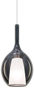 IDEAL LUX Ideal Lux obesna svetilka Kalique 2, dimno siva, Ø 18 cm, zatemnjen, Siva, Dnevna soba / jedilnica, Plastika, Sodobni