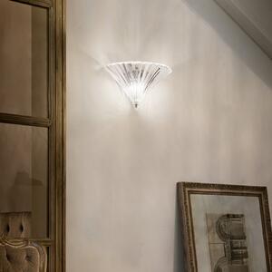 IDEAL LUX Ideal Lux stenska svetilka Santa, širina 39 cm, prozorna, steklo, Prozorna, Dnevna soba / jedilnica, Steklo