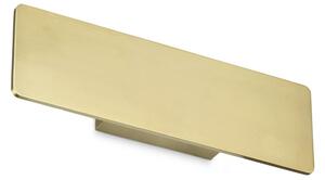 Ideallux Ideal Lux LED stenska svetilka Zig Zap, širina 29 cm, barva medenina, Zlata / medeninasta, Dnevna soba / jedilnica, Aluminij, Sodobni