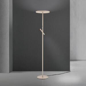 ORION LED stoječa svetilka Teide, kaki, kovina, bralna svetilka, dimmer, zatemnjen, Bež, Dnevna soba / jedilnica, Aluminij, Sodobni