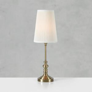 Markslöjd Namizna svetilka Noble, barva medenina/naravna bela, višina 56 cm, tkanina, Zlata / medeninasta, Dnevna soba / jedilnica, Tkanine / tekstil