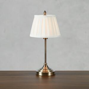 Markslöjd Namizna svetilka Oxford, barva medenina, višina 43 cm, kovina/tkanina, Zlata / medeninasta, Dnevna soba / jedilnica, Tkanine / tekstil