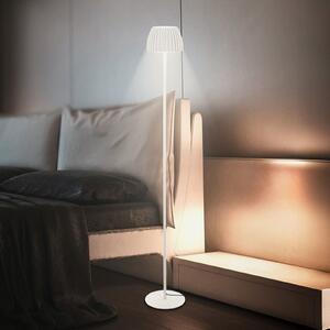 Briloner LED-stojna svetilka Loca, staro bela, višina 123 cm, plastika/kovina, zatemnjen, Bela, Dnevna soba / jedilnica, Kovina, Sodobni