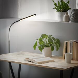 Briloner LED-stojna svetilka Mura, črna, višina 170 cm, kovinski dotik dimmer, zatemnjen, Črna, Dnevna soba / jedilnica, Plastika, Sodobni
