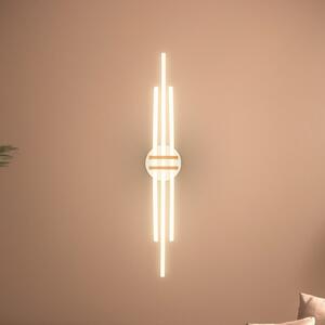 Briloner LED stropna svetilka Tinka, svetlo siva/rjava, dolžina 98 cm, Siva, Dnevna soba / jedilnica, Kovina, Sodobni