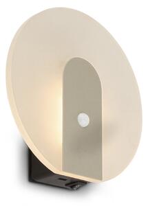 Briloner LED stenska svetilka Taro, svetlo zlata, Ø 15 cm, senzor, Zlata / medeninasta, Dnevna soba / jedilnica, Plastika, Sodobni