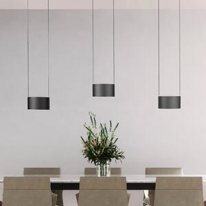 PURE LED viseča svetilka Clipse, siva, dolžina 110 cm, CTT, 6-svetilna., zatemnjen, Siva, Dnevna soba / jedilnica, Kovina, Sodobni