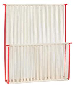 HübschHübsch - String Wall Magazine Holder Red/White Hübsch