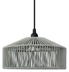 Newgarden viseča svetilka Calabardina, zelena, vrv, Ø30cm, IP44, zatemnjen, Zelena, Tkanine / tekstil, Skandinavski