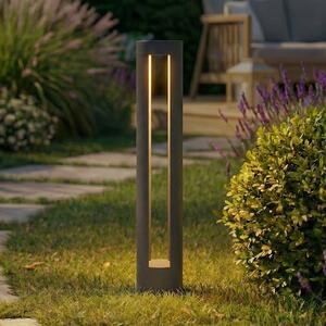 Lindby LED-svetilka Soriq, antracitna, višina 75 cm, IP54, Črna, Aluminij, Sodobni