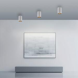 PURE LED kopalniška stropna svetilka Point, bela, Ø 6 cm, kovina, IP44, zatemnjen, Bela, Kopalnica, Kovina, Sodobni