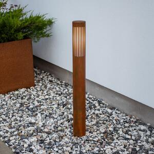 Konstsmide Stojna svetilka Pistoia, barva rja, višina 95 cm, kovina, IP54, zatemnjen, Rjava / rjasta, Aluminij