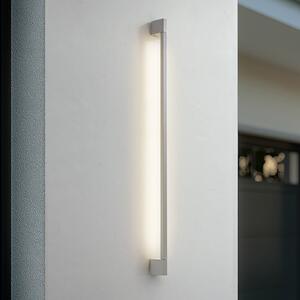 Lindby LED zunanja stenska svetilka Neano, 120 cm, kamnito siva, IP54, Siva, Aluminij, Sodobni