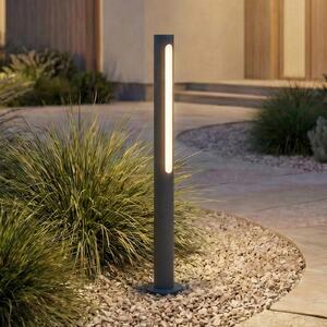 Lindby LED-svetilka Liravel, višina 60 cm, antracitna, IP65, Črna, Aluminij, Sodobni