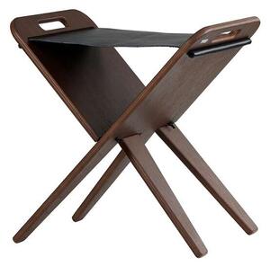 Piet HeinPiet Hein - Klaburet Stool Walnut/Black Piet Hein