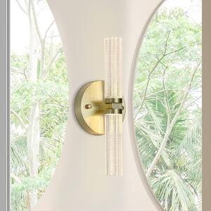 Searchlight LED stenska svetilka za kopalnico Aberdeen, višina 34 cm, barva medenine,, zatemnjen, Zlata / medeninasta, Kopalnica, Kovina