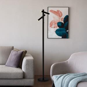 Searchlight LED-akumulatorska stoječa svetilka 10460BK, črna, višina 127 cm, CCT 2-flg., zatemnjen, Črna, Dnevna soba / jedilnica, Kovina, Sodobni