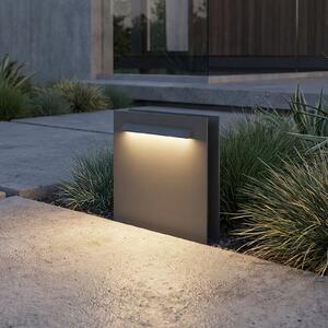 Lucande LED-svetilka za podstavek Joril, antracit, CCT, 23 cm, IP65, Siva, Aluminij, Sodobni
