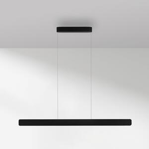 Paul Neuhaus LED viseča svetilka Q-Stretto, črna, 120 cm, zatemnjen, Črna, Dnevna soba / jedilnica, Kovina, Sodobni