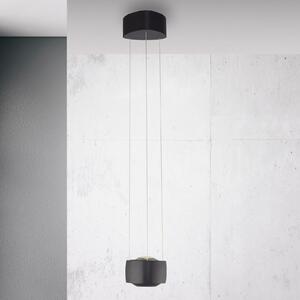 Paul Neuhaus LED-visoka svetilka Q-Stretto, črna, Ø 14,5 cm, zatemnjen, Črna, Dnevna soba / jedilnica, Kovina, Sodobni