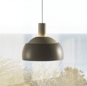 Louis Poulsen viseča svetilka FJ Elements, siva, Ø 25 cm, E27, zatemnjen, Siva, Dnevna soba / jedilnica, Aluminij, Sodobni