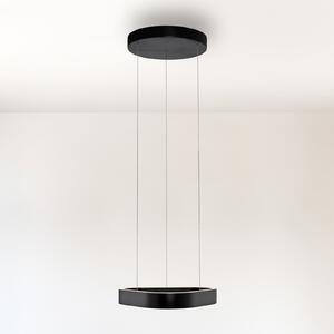 Paul Neuhaus LED obesna svetilka Q-Stretto, črna, 40,8 cm, zatemnjen, Črna, Dnevna soba / jedilnica, Kovina, Sodobni